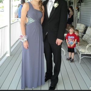 One Shoulder Beaded Dress